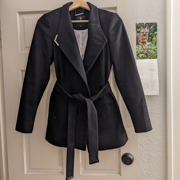 Ted Baker Rosess Short Wool Wrap Coat Ted 0/US 2 ***REPAIRED*** - Picture 5 of 9